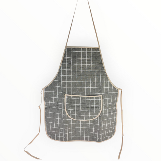 Cotton Kitchen Apron with Front Pocket – Adjustable Cooking & Baking Apron