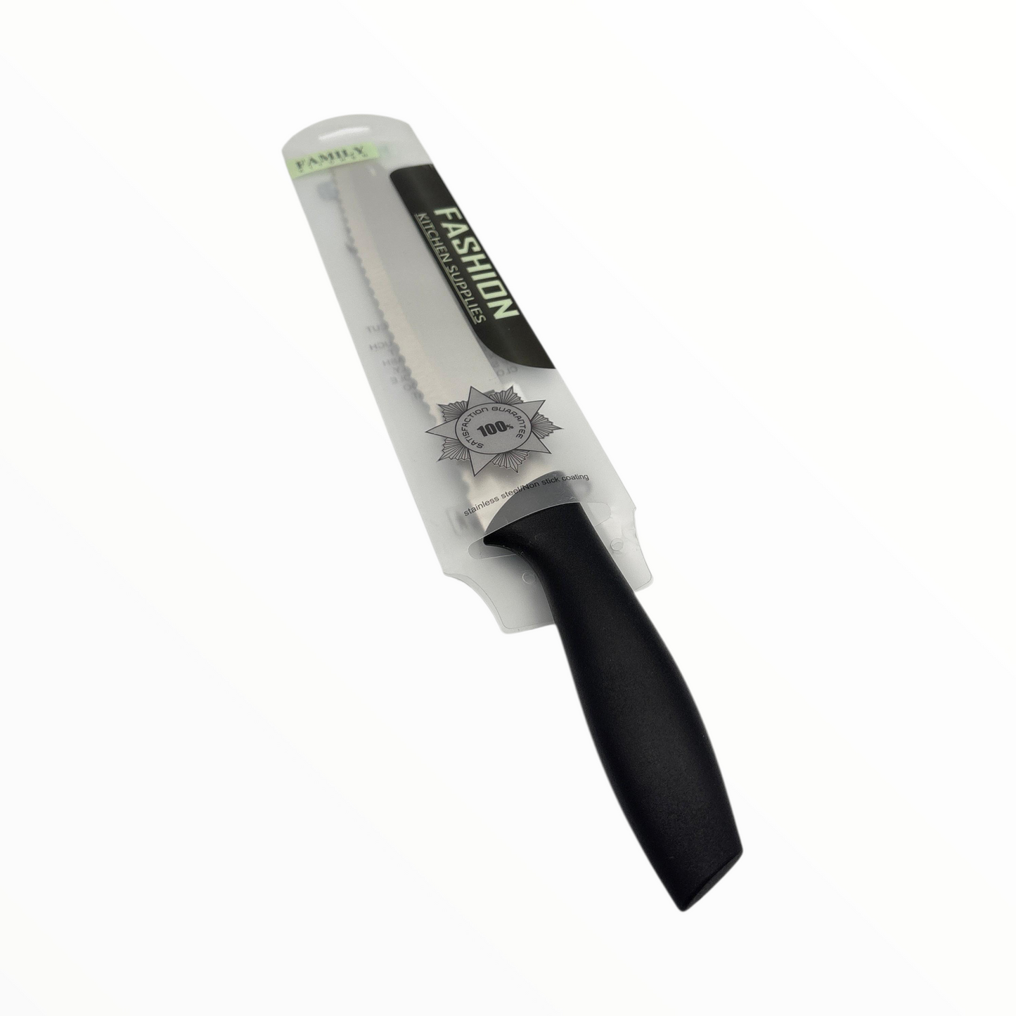 Stainless Steel Bread Knife with Serrated Edge – Kitchen Cutting Knife