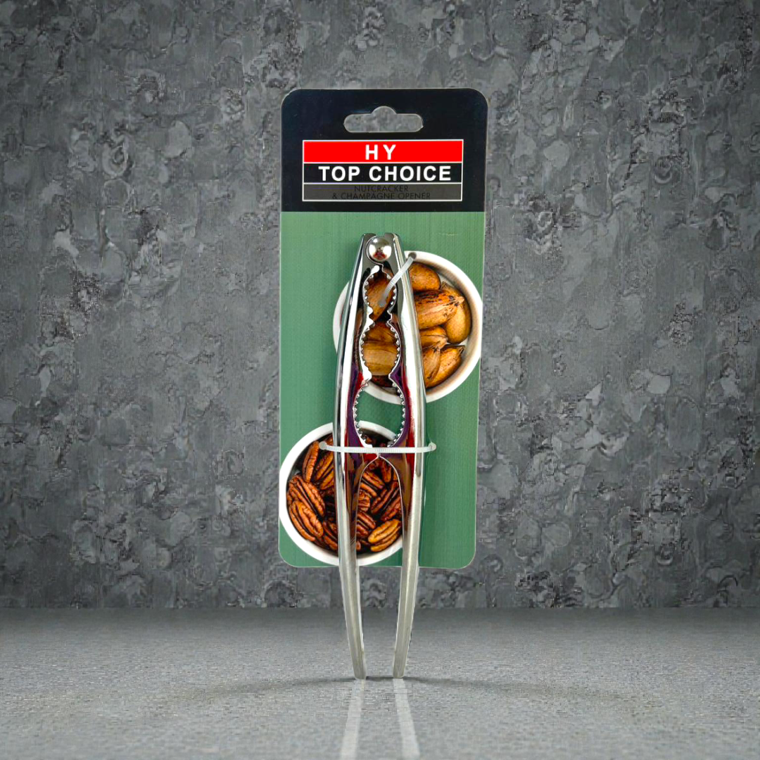 Heavy-Duty Metal Nutcracker – Strong Grip Nut Cracker for Walnuts, Pecans & Almonds