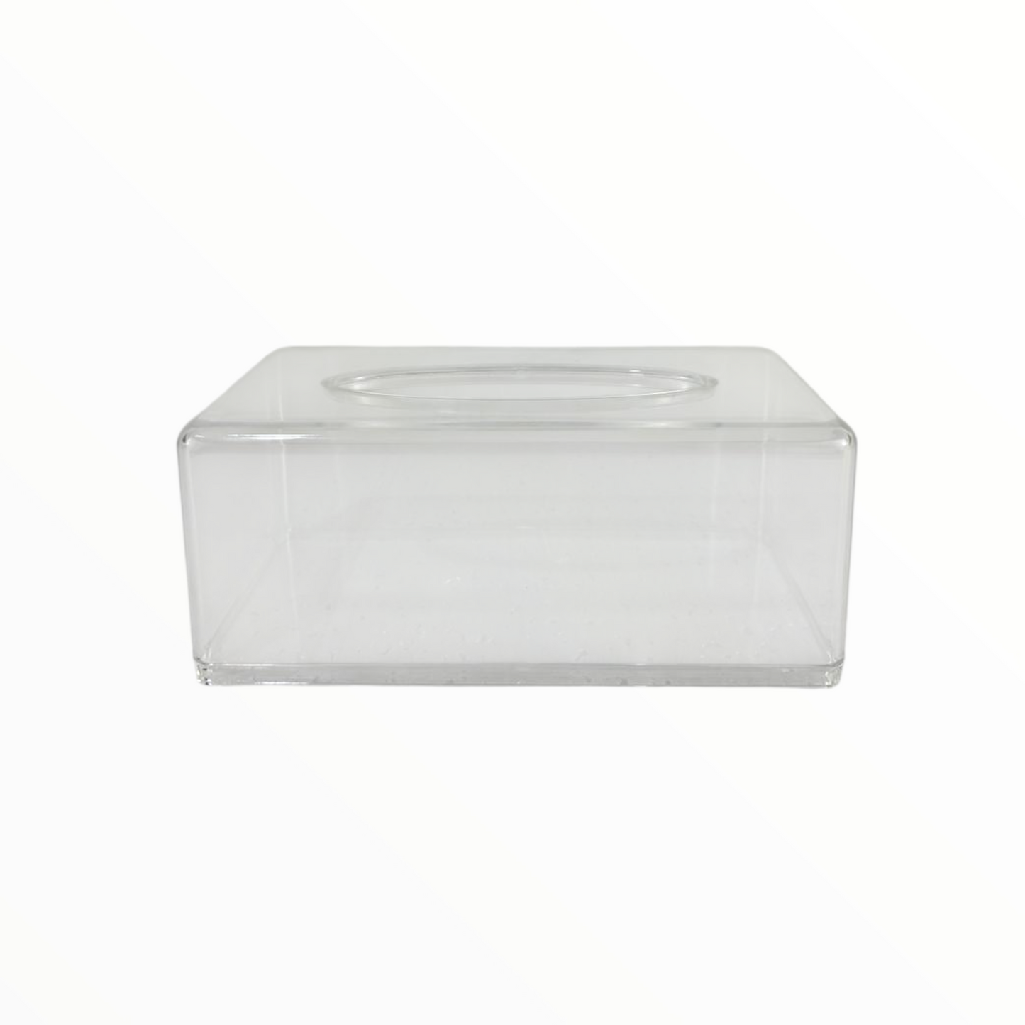 Clear Acrylic Tissue Box Holder – Transparent Rectangular Tissue Dispenser for Bathroom, Office & Home