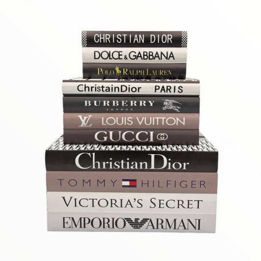 Fashion-Inspired Decorative Faux Books – Luxury Coffee Table Book Stack