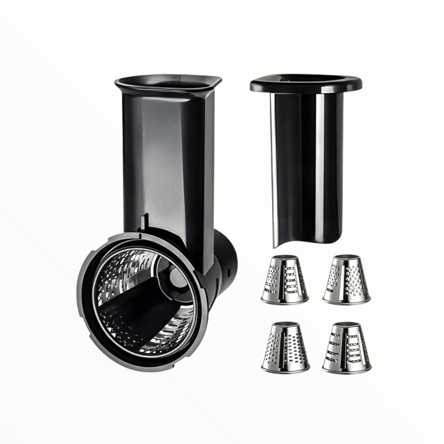 Dorsch Stand Mixer Food Processor Attachment with Stainless Steel Grater Cones